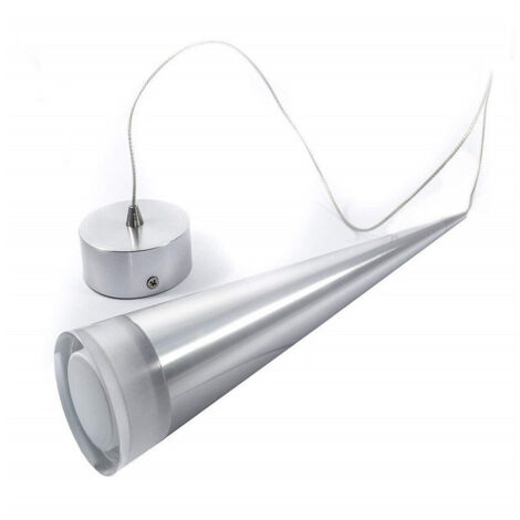 TRADE SHOP - Pendente Lampada Lampadario Conico Allungato Acciaio A Soffitto Luce Led Applique Design -