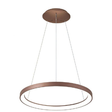 Trade Shop - Pendien Led 30w Cct Lampada Sospension Circolare 38m Luce Cucina Bar -      Brown