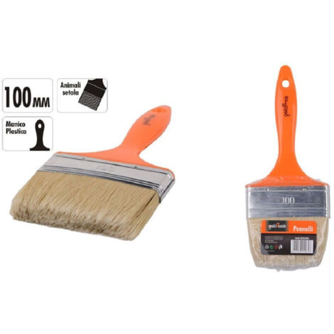 TRADE SHOP - Pennello 100 Mm Pennellessa Con Manico In Plastica Per Pittura Verniciare 90260 -