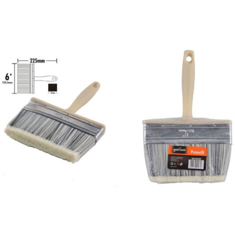 Trade Shop - Pennello Pittura 6" Da 225 Mm Pennellessa Per Soffitto Pareti Imbianchino 90285 -