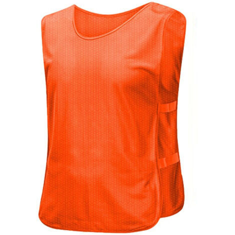 TRADE SHOP - Pettorina Da Allenamento Gilet Casacca Sportiva Scuola Calcio Basket Sport Color - Arancione   L