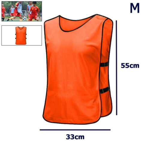 TRADE SHOP - Pettorina Da Allenamento Gilet Casacca Sportiva Scuola Calcio Sport Basket Color - Arancione   M