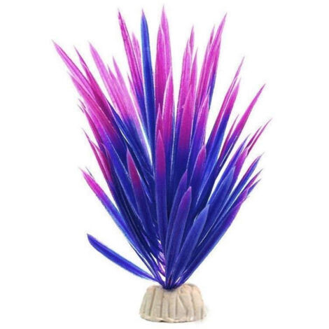 Trade Shop - PIANTNA ARTIFICIALE FÜR AQUARIA PIANTE FINTE PLASTIC VIOLA BLU PUNTA -