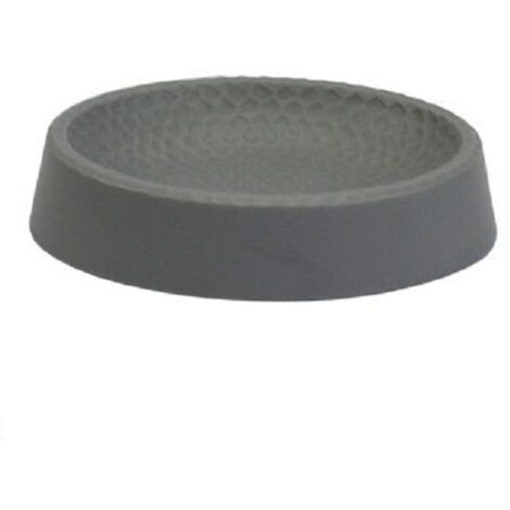 TRADE SHOP - Piattino Per Sapone Decorato Grigio Portasaponetta Moderno Accessori Bagno 79800 -