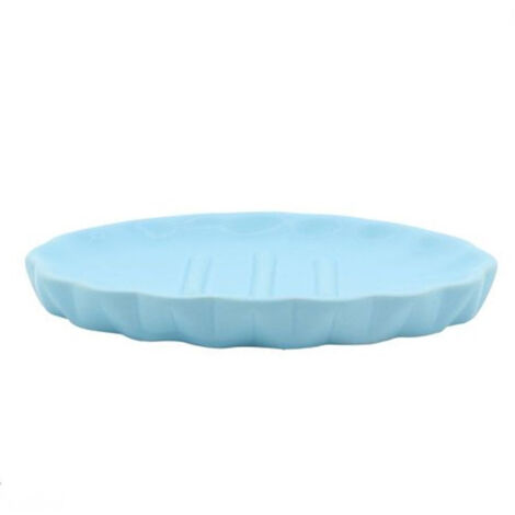 TRADE SHOP - Piatto Piattino Porta Sapone Saponetta Accessori Arredo Bagno Azzurro Decorata 79944 -