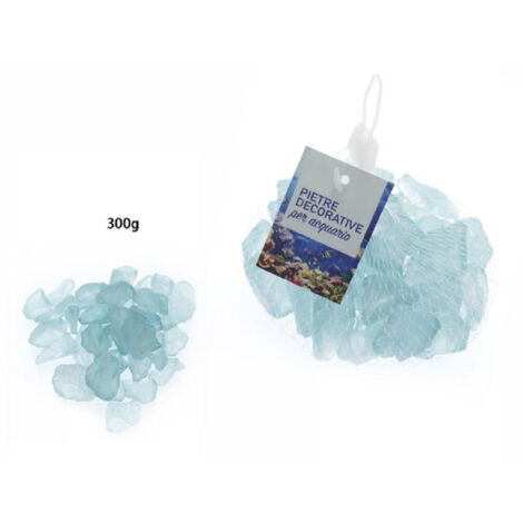 TRADE SHOP - Pietre Sassi Sassolini Decorativi Azzurre Per Acquario 300 Gr. Decorazione 70275 -