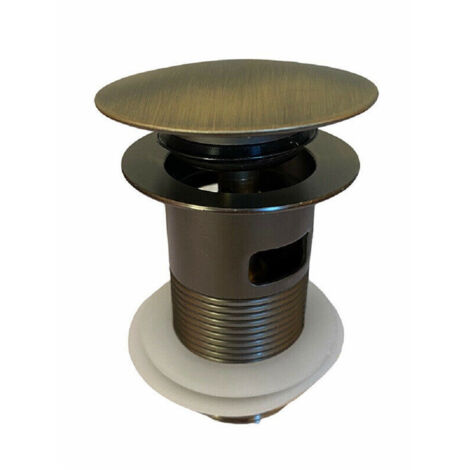TRADE SHOP - Piletta Di Scarico Universale 1/4" Lavandino Pop-up Tappo Pressione Bronzo 59604 -
