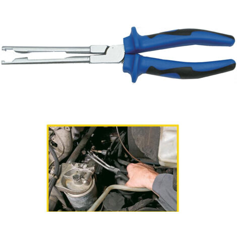 TRADE SHOP - Pinza Lunga Per Candele Di Accensione Dritta Per Officina Meccanico Auto 240mm -