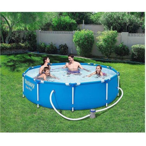 Trade Shop - Piscina Fuori Terra Steel Pro 305x76cm Set Rotonda Con Pompa Di Filtraggio 56679 -