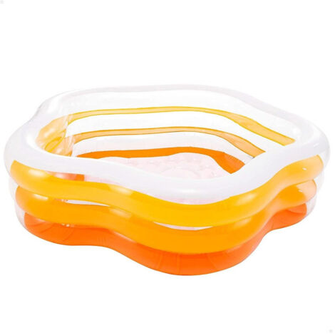 TRADE SHOP - Piscina Gonfiabile A Forma Di Stella 3 Anelli Bambini 185x180x53 Cm Estate 56495 -