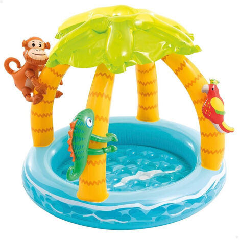 TRADE SHOP - Piscina Gonfiabile Baby Pool Palma 102x86 Cm 45 Lt Bambini 1-3 Anni Estate 58417 -