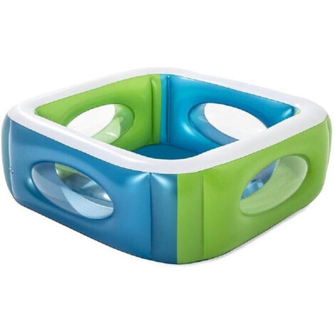 Trade Shop - Piscina Per Bambini Window Multi Color Con Oblo' 168x168x56 Cm Piscinetta 51132 -