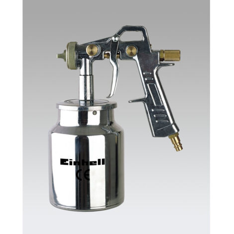 Trade Shop - Pistola Spruzzo Aerografo Universale Con Serbatorio 1lt Einhell Per Compressore -