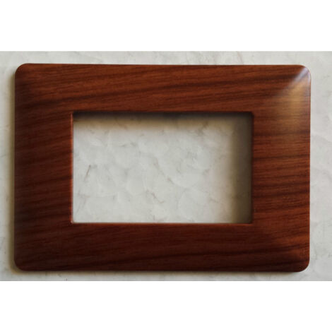 Trade Shop - Placas Placas En Abs Para Serie Matix Bticino Compatible 3 4 6 Módulos Color -      Madera Limpia