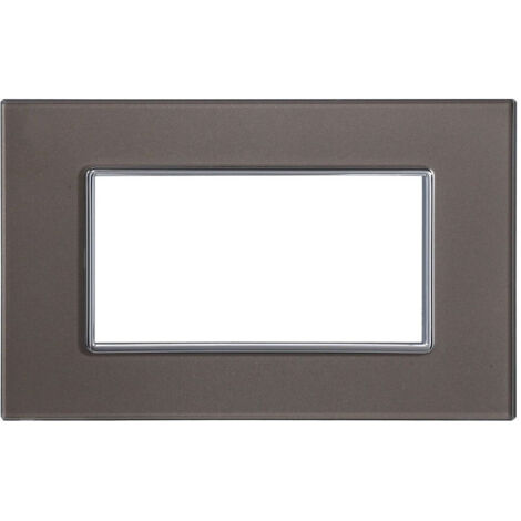 Trade Shop - PLACCA CRISTAL 3M 4M 6M BRONZO EFFETTO VETRO COMPATIBILE MIT BTICINO AXOLU -