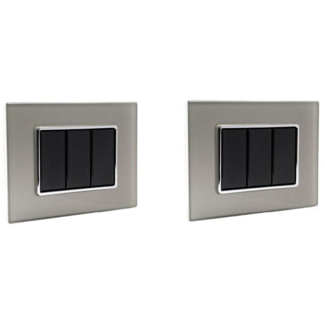 Trade Shop - Placca Cristal 3m 4m Titaninia Effetto Vetro Compatibile Con Axolute Bticino -