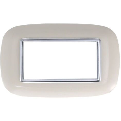 Trade Shop - Placca Oval 3 4 6 Module Compatible Sabbia Colour Con Axolut Bticino -