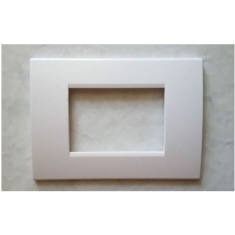 TRADE SHOP - Placca Placche Placchete Compatibili Living Light In Abs 3 4 7 Posti Colorate - Bianco -6 fori     -