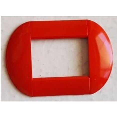 TRADE SHOP - Placca Placche Placchette Compatibili Living International Light Bombate Bticino - ROSSO FERRARI -3 fori     -