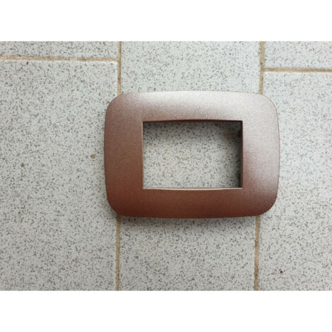 TRADE SHOP - Placca Placchetta Placchette Compatibili Per Serie Axolute Bticino Colorate Fori - Rame -4 fori     -