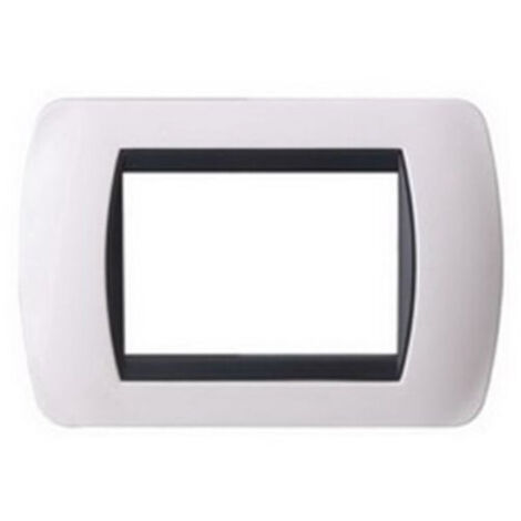 TRADE SHOP - Placchette Placche In Abs Compatibili Per Serie Living International Placca - Bianco -3 fori     -