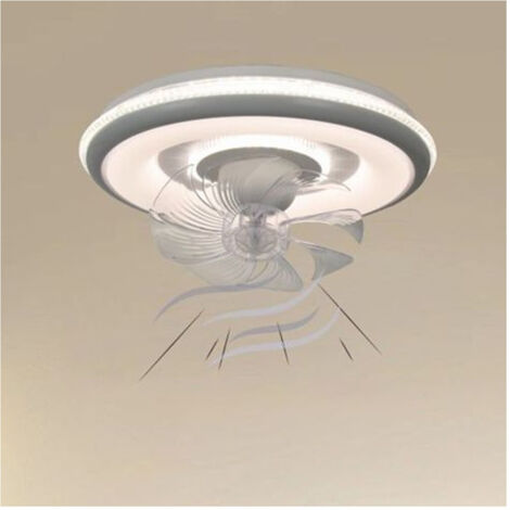 TRADE SHOP - Plafoniera A Ventola Luce 3200k-6500k Lampada Tonda Da Soffitto Ventilatore 33214 -