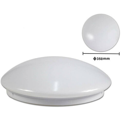 TRADE SHOP - Plafoniera Bianca Da Soffitto 24 Watt 48 Led Large Luce 3000k 4000k 6500k C-0 - -Bianco Freddo -