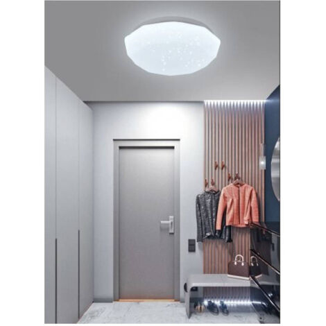TRADE SHOP - Plafoniera Da Soffitto 18 W Lampadario Lampada Luce Fredda Naturale Calda - -Bianco Freddo      -