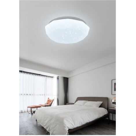 TRADE SHOP - Plafoniera Da Soffitto 24 W Lampadario Lampada Luce Naturale Fredda Calda - -Bianco Freddo      -