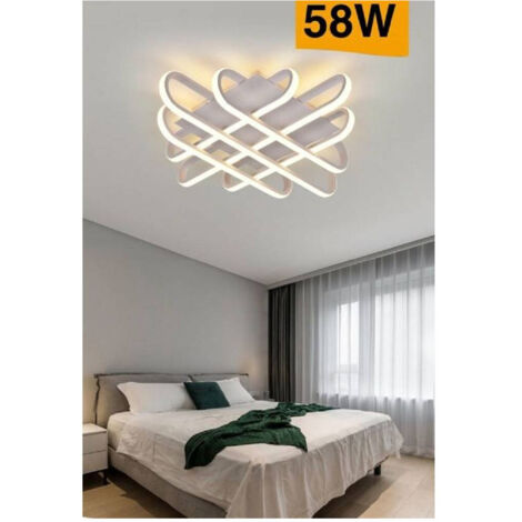 TRADE SHOP - Plafoniera Da Soffitto Led 58 W Lampadario Moderno Luce 6500k 4000k 3000k C41-b - -Bianco Caldo      -