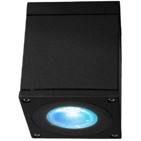 TRADE SHOP - Plafoniera Faretto Quadrato Soffitto Impermeabile Gu10 Vasca Box Doccia Bagno 230v - Nero