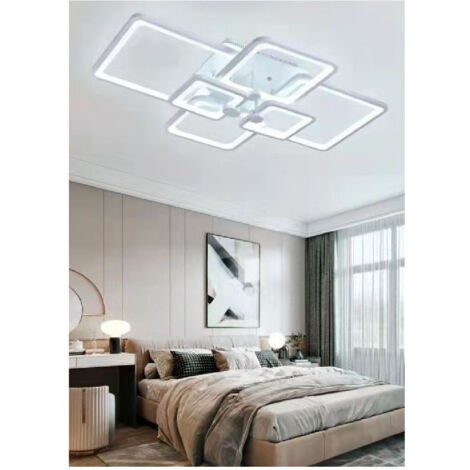 Trade Shop - PLAFONIERA LAMPADA QUADRATI LED DESIGN MODERN C26- B -