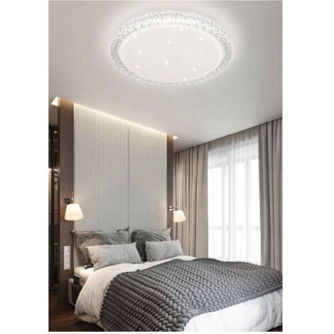 TRADE SHOP - Plafoniera Lampadario Da Soffitto Luce Led 3 Tonalità Di Luce Dimmerabile C24-3c -