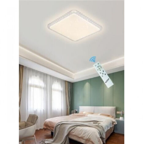 Trade Shop - Plafoniera Led 24w 48w Smart 3 Toni Dimmerabile Effetto Cristallal C29 -