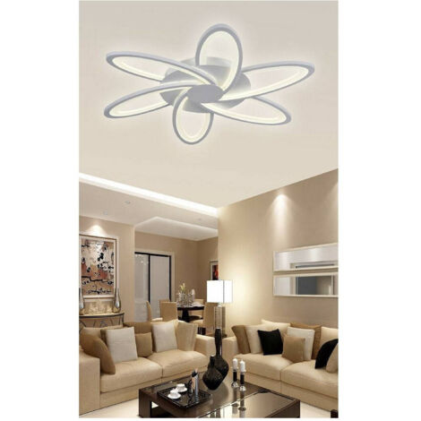 TRADE SHOP - Plafoniera Led 59 Watt Lampada Moderna Bianca A Luce Fredda Calda Naturale C15 - -Bianco Naturale -
