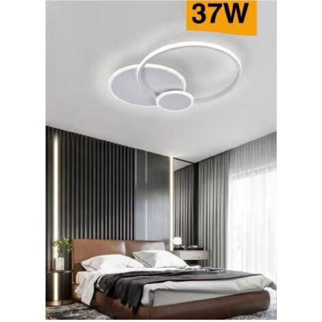 Trade Shop - Plafoniera Led Design Modern 3 Cerchi 37 Watt Light Naturalda C32 -