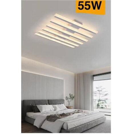 Trade Shop - Plafoniera Led Moderna 55 Watt Finitura Bianca Luce Naturale Fredda Calda C47-b -