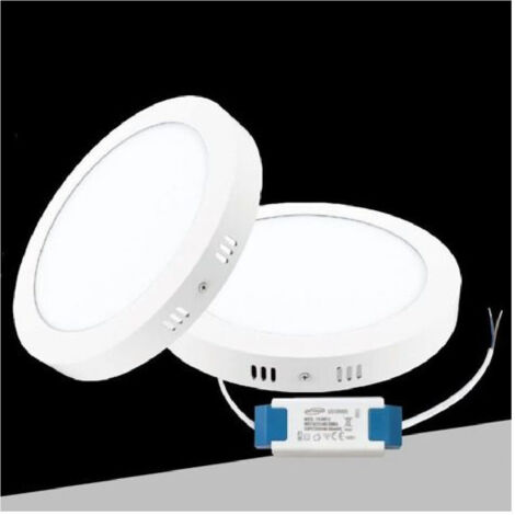 Trade Shop - PLAFONIERA LED PANNELLO 12 W 3 COLOR LUCE FREDDA NATURAL CALDA P170B-T3C -