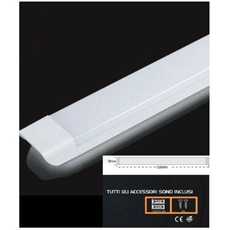 Trade Shop - Plafoniera Led Slim 54w 120cm Sottopensile Ripiani Luce Calda Fredda Naturale -