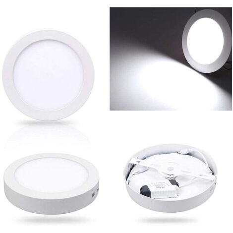TRADE SHOP - Plafoniera Led Tonda O Quadrata Da Superficie Pannello Da 25w Caldo Freddo Natur - -Bianco Caldo  Tondo    -
