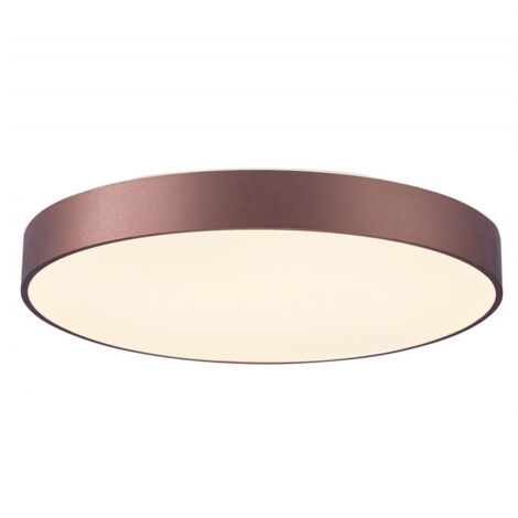 TRADE SHOP - Plafoniera Rotonda Led 95w Cct 3000k 4000k Lampada 80cm Luce Soffitto Camera 230v - Marrone