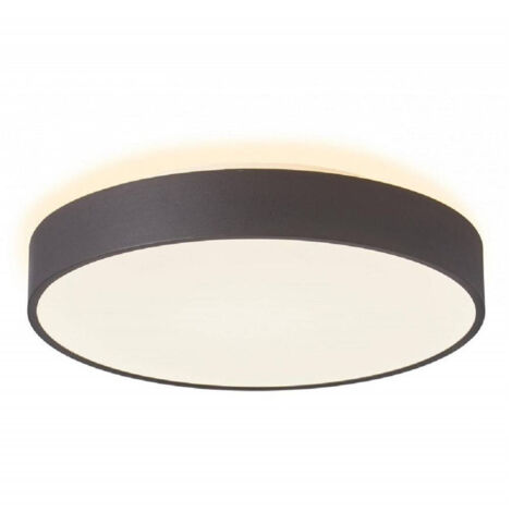 TRADE SHOP - Plafoniera Tonda Led 42w Cct 3000k 4000k Lampada Soffitto Parete Luce 3200lm 40cm - Nero