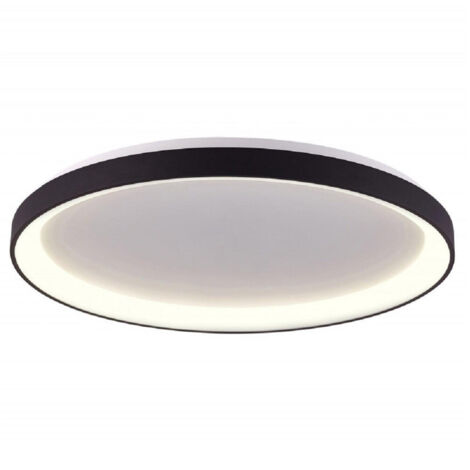 TRADE SHOP - Plafoniera Tonda Moderna Led Cct 30 W Luce 3000k 4000k Soffitto Parete 230v 38cm - Nero