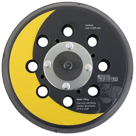 TRADE SHOP - Platorello ø 150mm A Strappo Adattatore Disco 6" Attacco Maschio 10mm -
