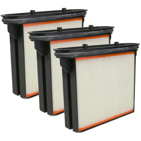 Trade-Shop Polyester-Faltenfilter Nassfilter Kassette Kartusche kompatibel mit Starmix ISC L-1650 TOP, ISC Batrix L 36-18V, M 36-18V Staubsauger - 3 Stück