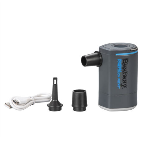 TRADE SHOP - Pompa Ad Aria Gonfiaggio Powertouch Pocket A Batteria Ricaricabile 200l/min Luce Led 62322 -