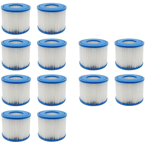 Trade-Shop Pool-Filter / Kartuschenfilter / Ersatzfilter für Bestway Intex Pool Whirlpool, Typ/Größe und Stückzahl wählbar - Typ VI, 12 Stück