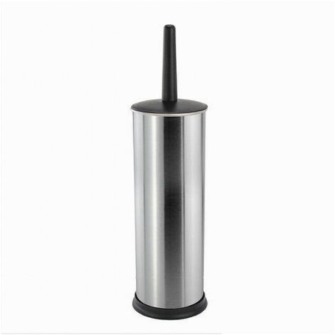Trade Shop - Porta Escobillas Porta Escobillas Baño Wc Inodoro Escobilla Metal Negro 37x10cm 69443 -