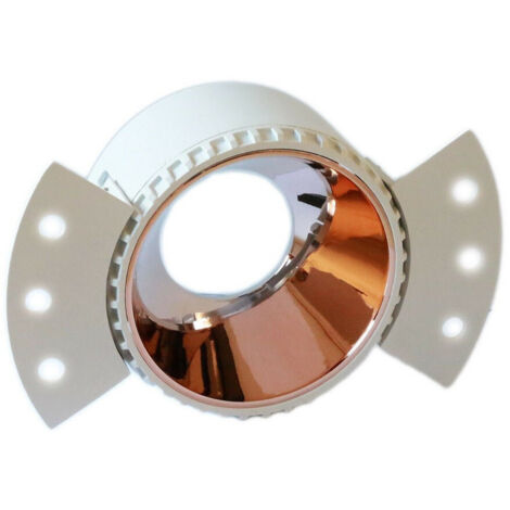 Trade Shop - Porta Faretto Da Incasso Lampadine Led Gu10 7watt Per Controsoffitto Cartongesso -     Ronda Oro Rosa