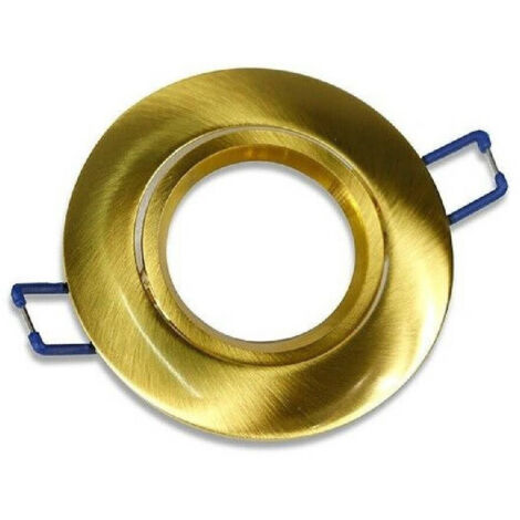 TRADE SHOP - Porta Faretto Da Incasso Tondo Supporto Faretti Portafaretto Controsoffitto P12 - Oro